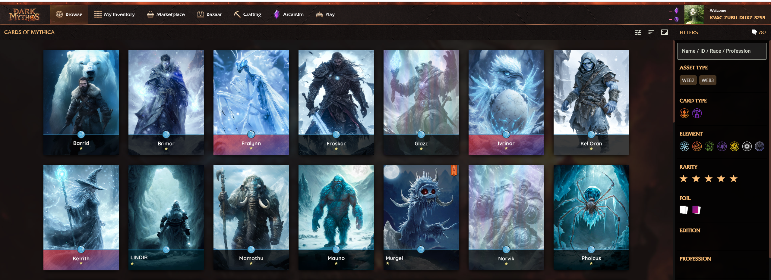 Dark Mythos Cards Collection