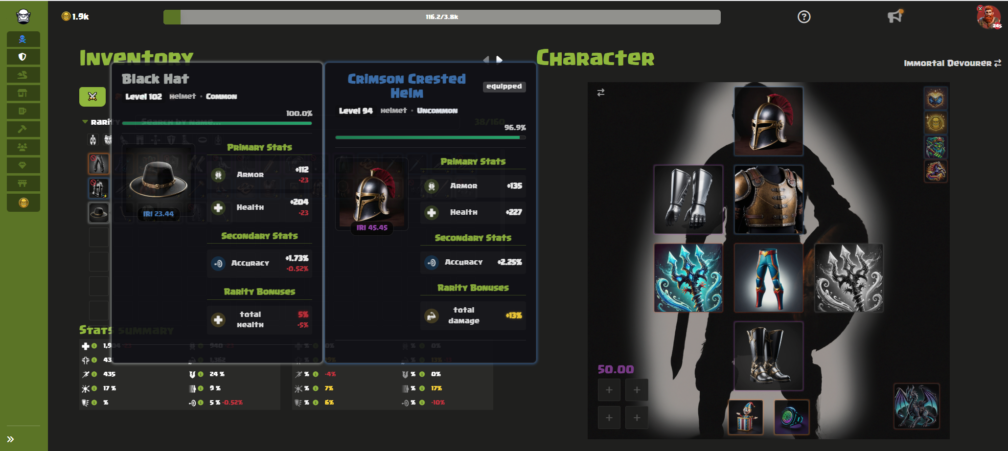 Character Inventory